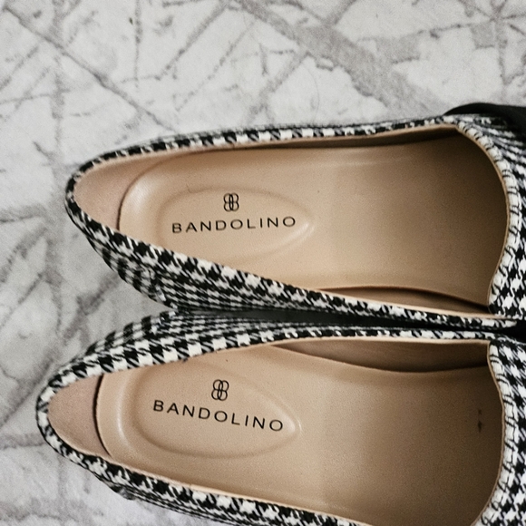 Bandolino Loafers Womens 6 Black & White Checkered Shoes‎ Slip-on - Picture 2 of 6